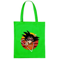 Sac shopping en toile vert prairie Rad Goku (Films/Séries,Manga Kawaï japan)