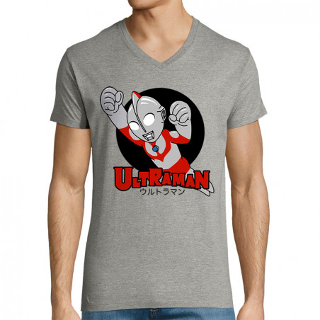 T-shirt homme col V "Ultraman"