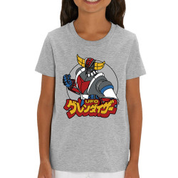 T-shirt enfant coton bio gris chiné Goldrake (Films/Séries,Manga Kawaï japan)