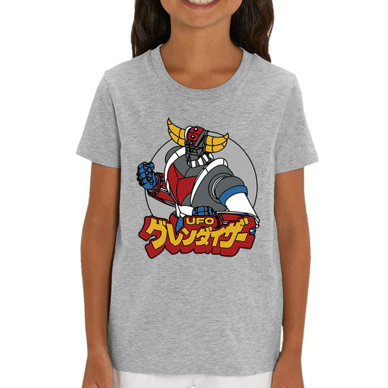 T-shirt enfant coton bio gris chiné Goldrake (Films/Séries,Manga Kawaï japan)