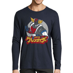 T-shirt homme manches longues bleu marine Goldrake (Films/Séries,Manga Kawaï japan)