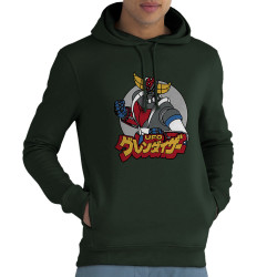 Sweat homme à capuche coton bio vert foncé Goldrake (Films/Séries,Manga Kawaï japan)