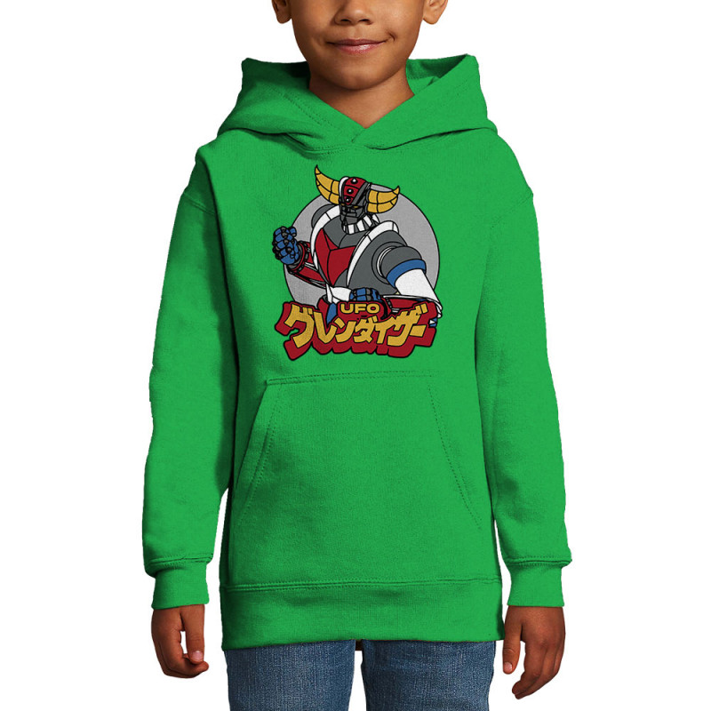 Sweat enfant à capuche vert prairie Goldrake (Films/Séries,Manga Kawaï japan)