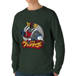 Sweat homme bio col rond vert foncé Goldrake (Films/Séries,Manga Kawaï japan)