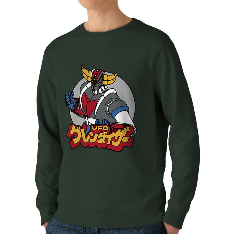 Sweat homme bio col rond vert foncé Goldrake (Films/Séries,Manga Kawaï japan)