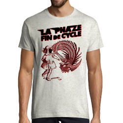 Tee-shirt homme blanc chiné Fin de cycle (La Phaze)