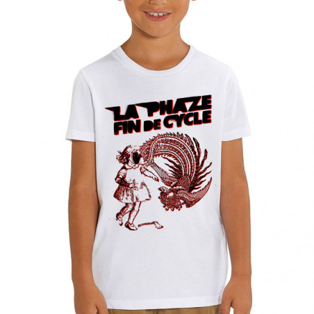 T-shirt enfant coton bio blanc Fin de cycle (La Phaze)