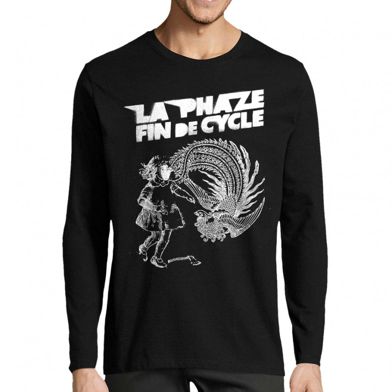 T-shirt homme manches longues noir Fin de cycle (La Phaze)