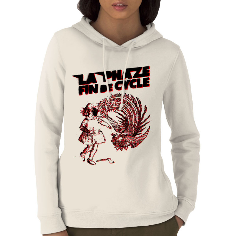 Sweat femme à capuche coton bio naturel Fin de cycle (La Phaze)