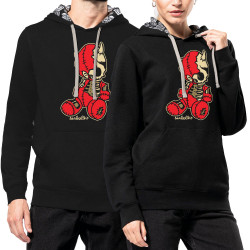 Sweat capuche à motifs unisexe noir et têtes de mort mexicaines Dead Puppet (Diabolik,Têtes de morts)
