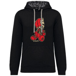 Sweat capuche à motifs unisexe noir et têtes de mort mexicaines Dead Puppet (Diabolik,Têtes de morts)