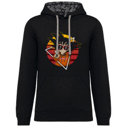 Sweat capuche à motifs unisexe noir et têtes de mort mexicaines Rad Goku (Films/Séries,Manga Kawaï japan)