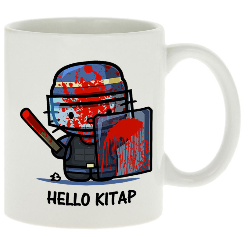 Mug blanc Hello Kitap (Blacksquare,Chats,Détournements,Humour)