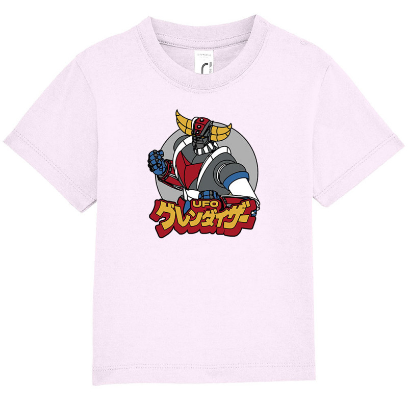 T-shirt bébé rose pale Goldrake (Films/Séries,Manga Kawaï japan)