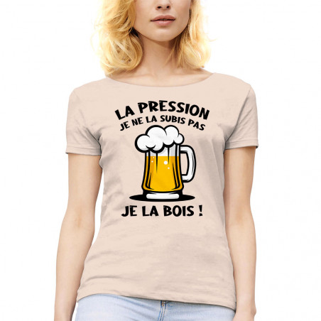 T-shirt femme col large "La...