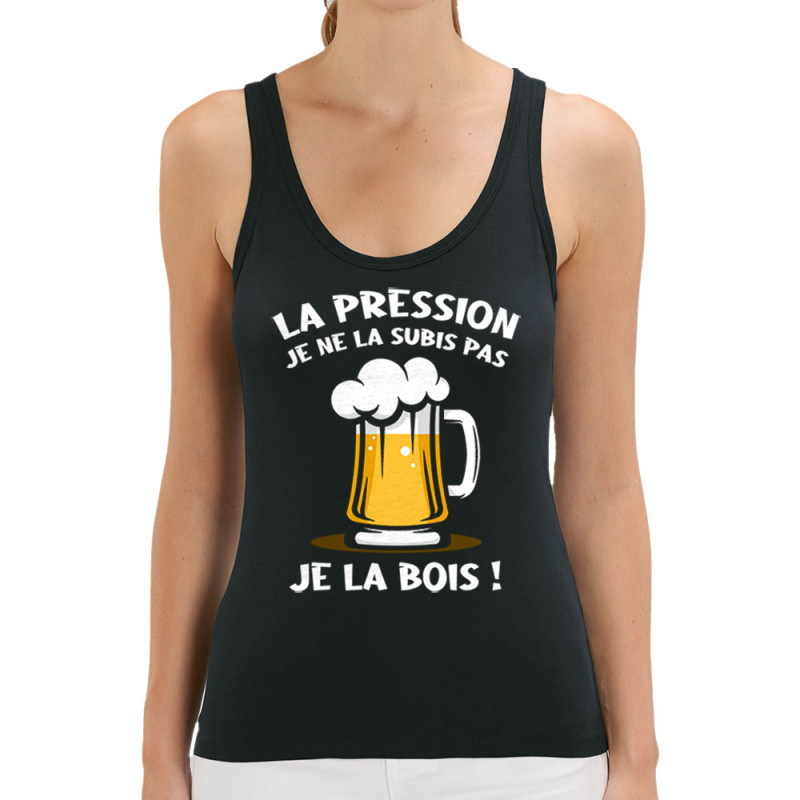 Débardeur femme coton bio noir La pression (Gondrax,Alcool)
