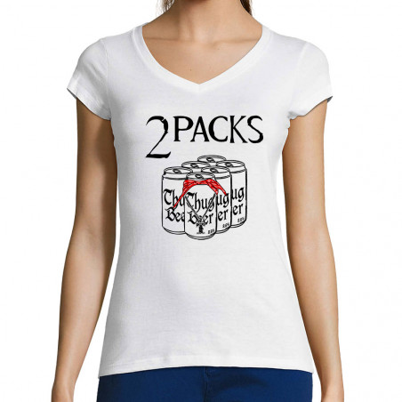 T-shirt femme col V "2 Packs"