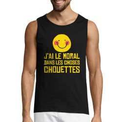 Débardeur homme noir Le moral dans les choses chouettes (Andy,Humour)