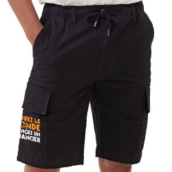 Short cargo homme noir Sauvez le monde (Ted Boundy,Slogans engagés,Humour)