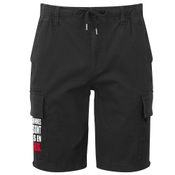 Short cargo homme noir 3 personnes sur 2 (Franck,Humour,Slogans Débiles,Des chiffres et des lettres,Devoirs de vacances)