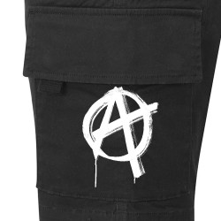 Short cargo homme noir Anarchy (Gondrax,Slogans engagés,Rock & Punk)