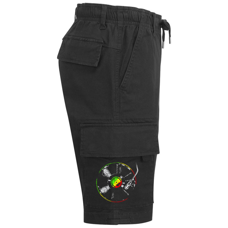 Short cargo homme noir Reggae Vinyl (Reggae)