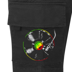 Short cargo homme noir Reggae Vinyl (Reggae)