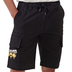 Short cargo homme noir Non au gaz de chips (Alex Kidd,Humour,Fruits & Légumes)