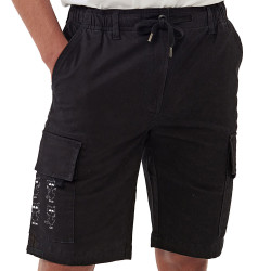 Short cargo homme noir Un deux trois cat (Le Duc,Humour,Animaux,Des chiffres et des lettres,Chats,Devoirs de vacances)