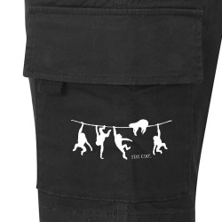 Short cargo homme noir Stay Cool (Gondrax,Animaux,Stay,Paresse)