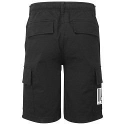 Short cargo homme noir Code barre prison (Slogans engagés)