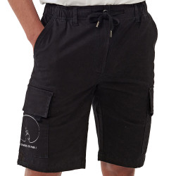 Short cargo homme noir On tourne en rond (Gondrax,Humour,Slogans engagés)