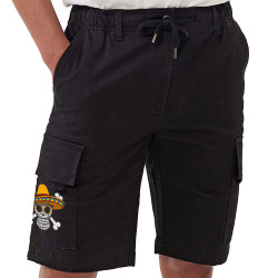 Short cargo homme noir One Piece Mexican Skull (Le Duc,Manga Kawaï japan,Films/Séries,Têtes de morts,Détournements)