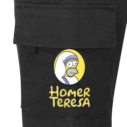 Short cargo homme noir Homer Teresa (Andy,Humour,Films/Séries)