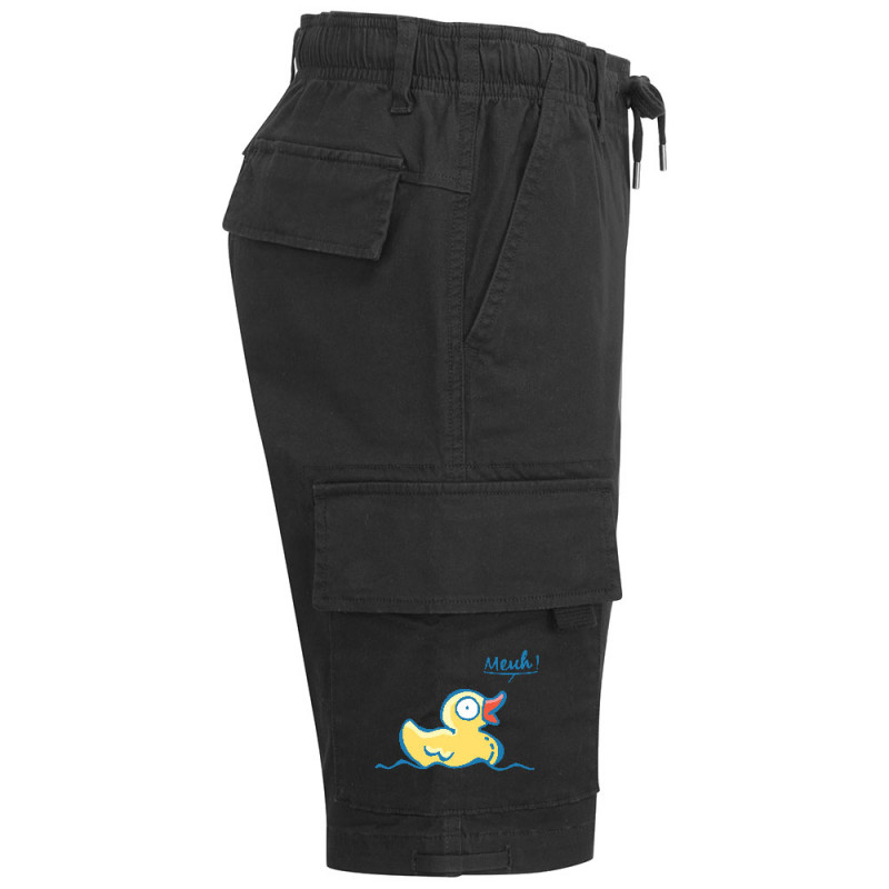 Short cargo homme noir Canard meuh (Gondrax,Animaux,Humour)