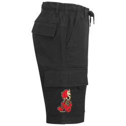Short cargo homme noir Dead Puppet (Diabolik,Têtes de morts)