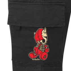 Short cargo homme noir Dead Puppet (Diabolik,Têtes de morts)