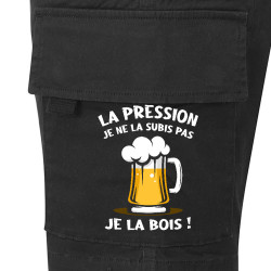Short cargo homme noir La pression (Gondrax,Alcool)