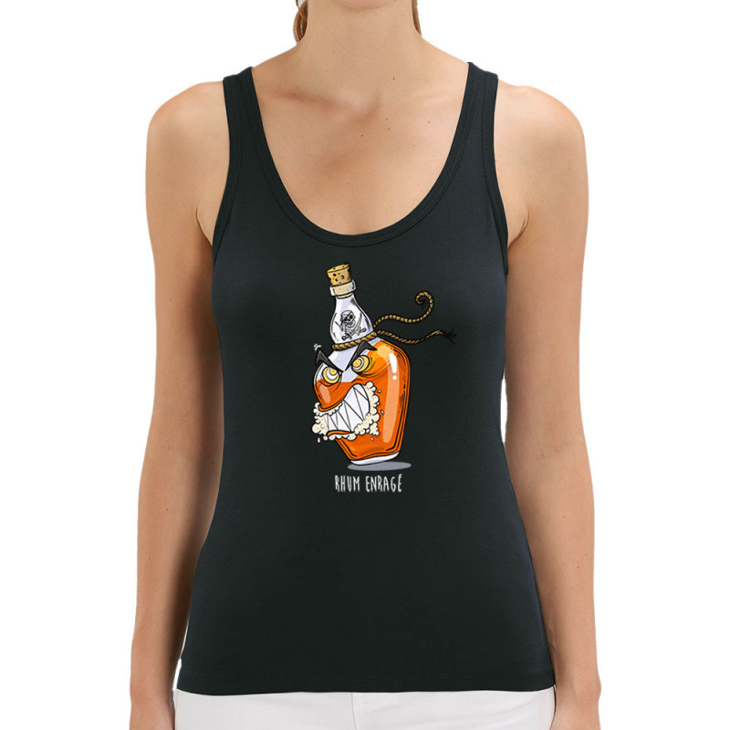 Débardeur femme coton bio noir Rhum enragé (Mr Mouton,Alcool)