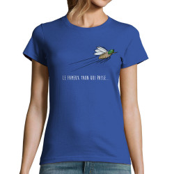 T-shirt femme bleu royal Le fameux taon qui passe (Mr Mouton,Animaux,Humour)