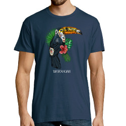 Tee-shirt homme bleu denim Tatoucan (Mr Mouton,Animaux,Humour)