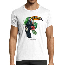 T-shirt homme fit blanc Tatoucan (Mr Mouton,Animaux,Humour)