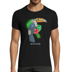 T-shirt homme fit noir Tatoucan (Mr Mouton,Animaux,Humour)