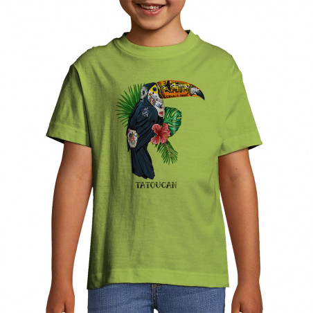 T-shirt enfant vert pomme Tatoucan (Mr Mouton,Animaux,Humour)