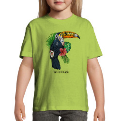 T-shirt enfant vert pomme Tatoucan (Mr Mouton,Animaux,Humour)