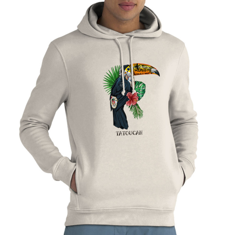 Sweat homme à capuche coton bio naturel Tatoucan (Mr Mouton,Animaux,Humour)