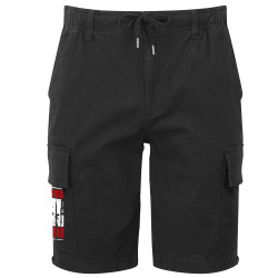 Short cargo homme noir Make Music Not War (Rock & Punk,Slogans engagés)