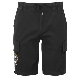 Short cargo homme noir Cha(t)olin (Gondrax,Animaux,Humour,Chats)