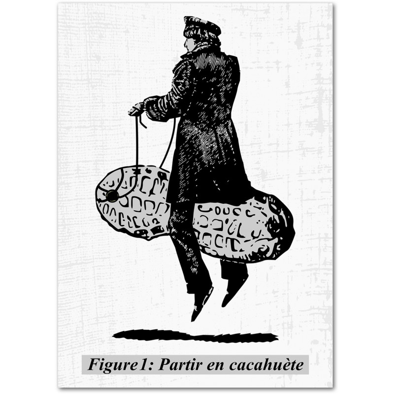 Affiche blanc Partir en cacahuète (Blacksquare,Humour,Partir en …)