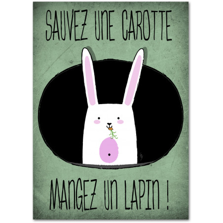 Affiche "Sauvez une carotte"